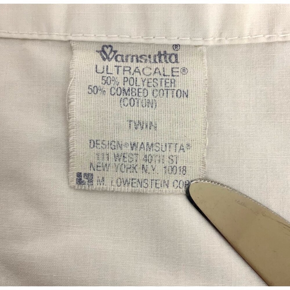 Vintage Wamsutta Ultracale Twin Flat Sheet Tomorrows Rainbow Stripe Cotton Blend - Picture 3 of 5